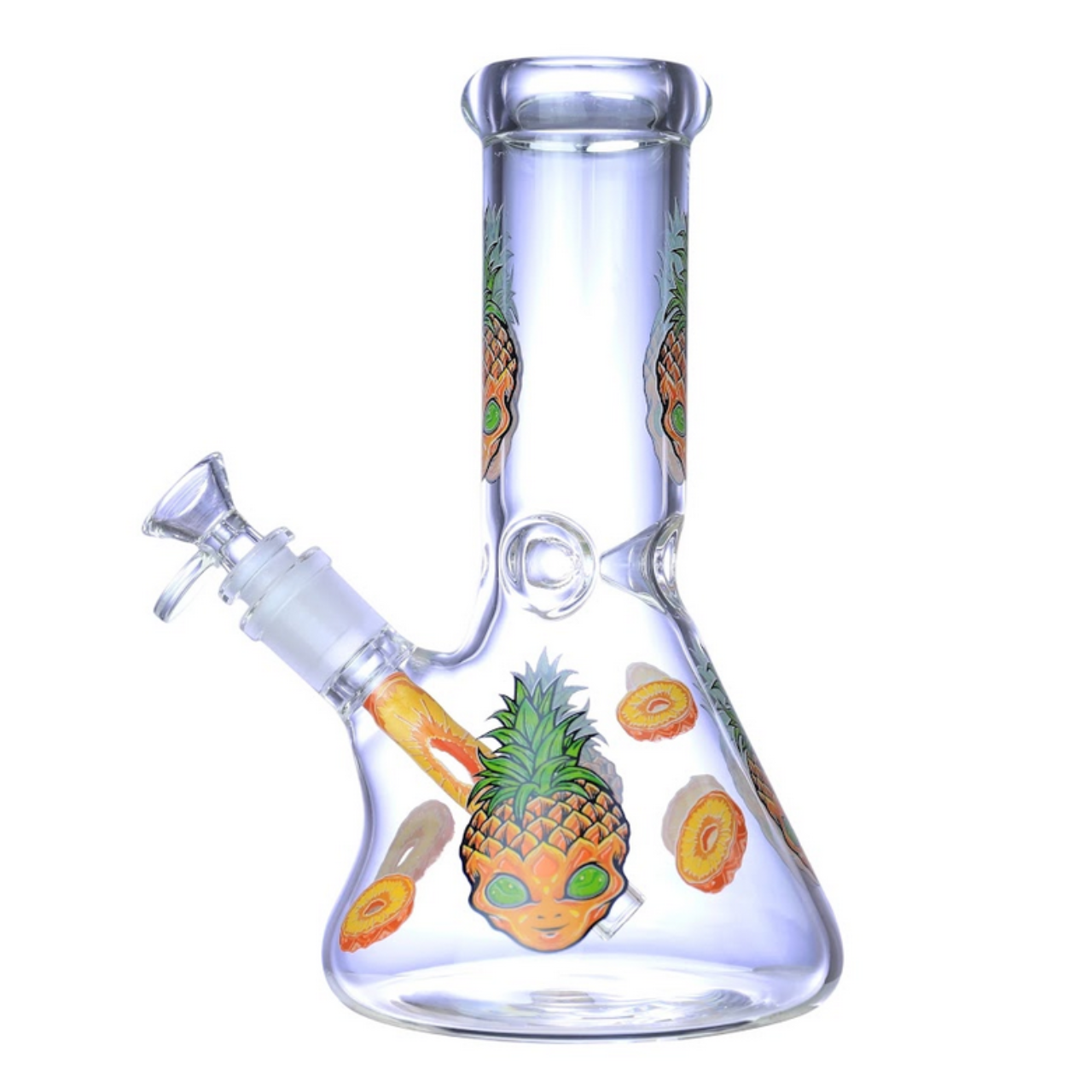 PREMIUM GLASS PINEAPPLE SKULL DESIGN BEAKER 9" WATERPIPE (WP-616)